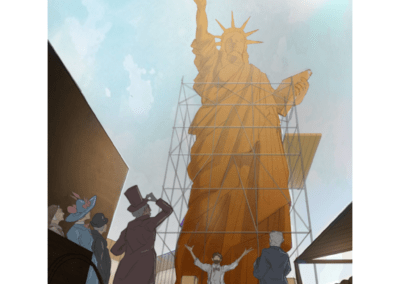 Lady Liberty - Concept Art pour expérience de réalité virtuelle - Découverte de la Statue de la Liberté à Paris
